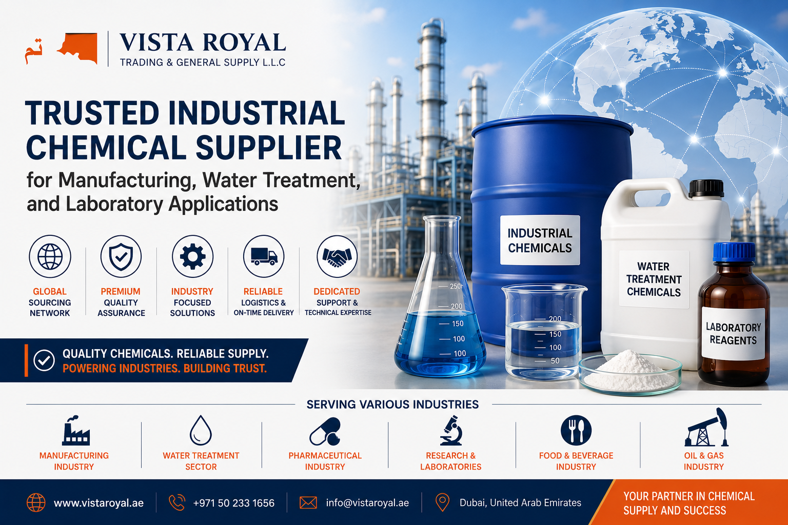 Trusted Industrial Chemical Supplier for Manufacturing, Water Treatment, and Laboratory Applications
